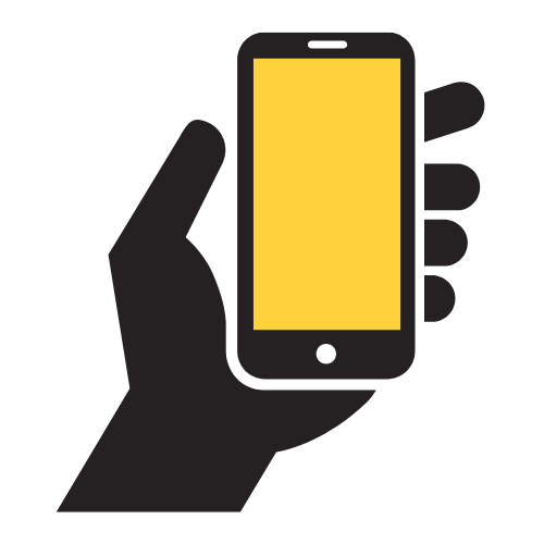 phone in hand icon